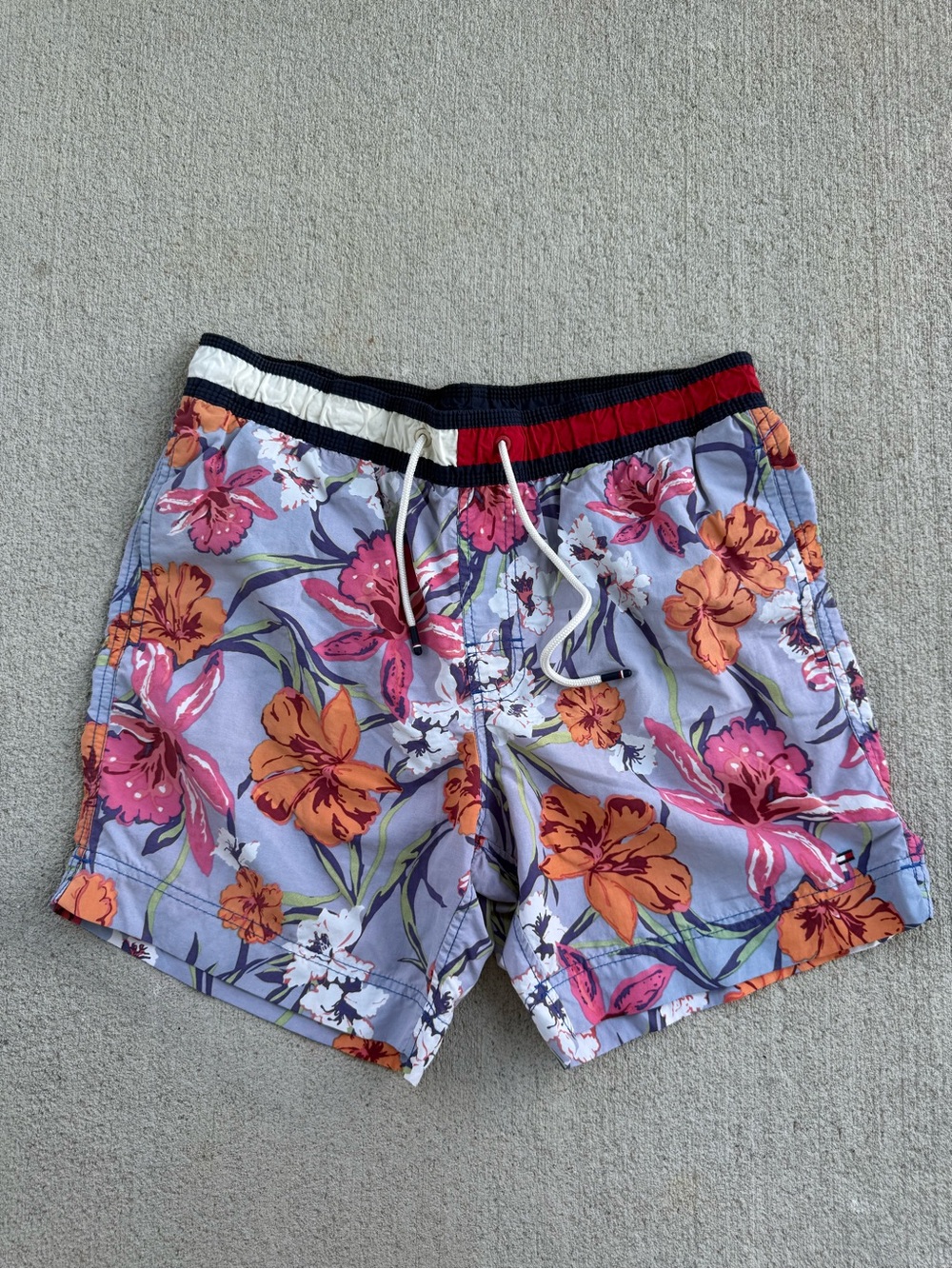 Vintage Tommy Hilfiger Men’s Floral Hawaiian Hibiscus Swim Trunks Shorts Small